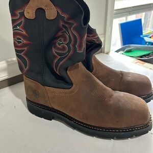 Lincoln Outfitters Premium Western Boots Mens 11.5 W Composite Square Safety Toe